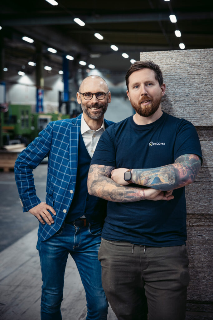 Niclas Persnil, business designer på Krinova och Max Rosenberg, VD Recoma.