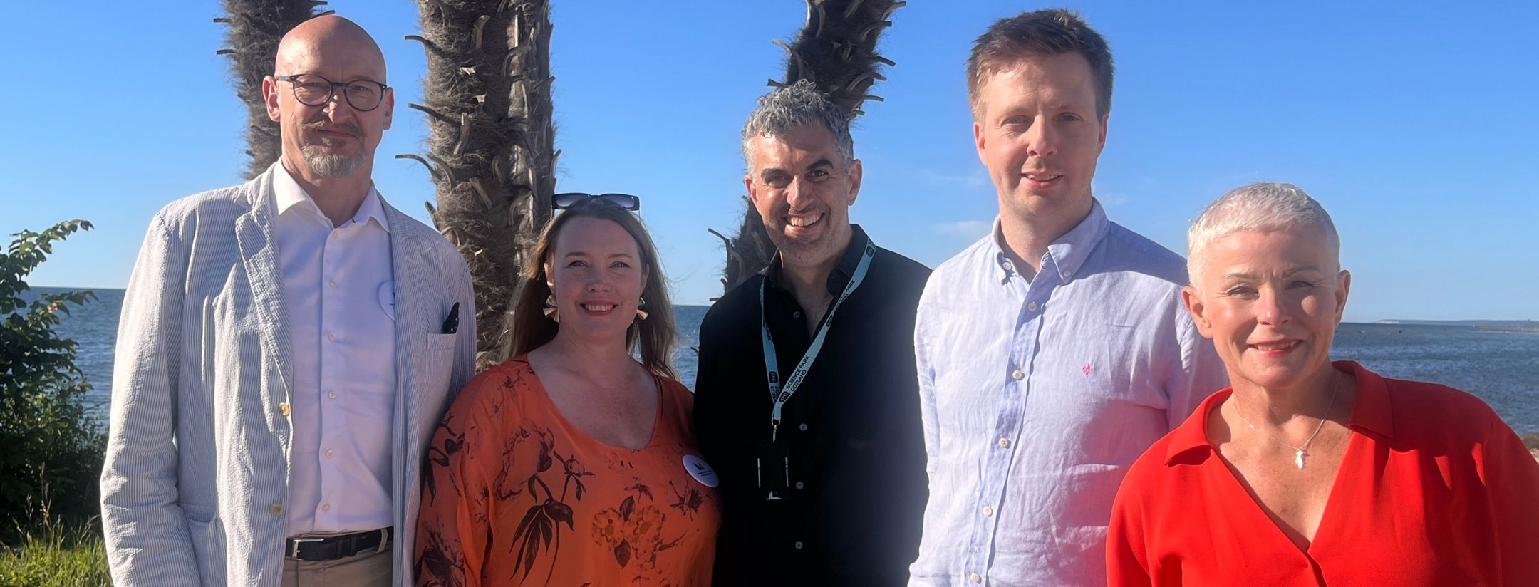 Hannes van Lunteren (Krinova Incubator & Science Park), Stina Lantz (SISP), Daniel Freeman (Science Park Gotland), Linus Arnold (SISP) och Angelica Ekholm (Dalarna Science Park).