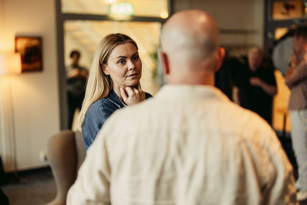 Franka på besök i Krinova Food Studio.