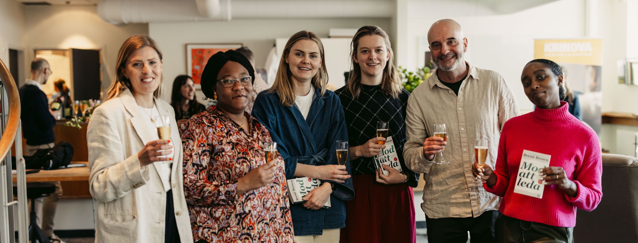 Foodtel, Re:Meat, Franka Drinks och Seatrients firar tillsammans med Klara och Max, business designers i Krinovas inkubator.